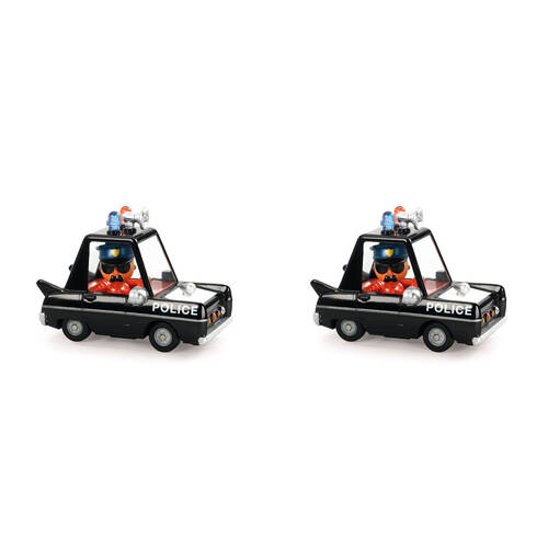 2PK Djeco Police Crazy Motors 4x7cm Kids/Children Play Toy 3y+