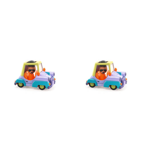 2PK Djeco Funky Bolide Crazy Motors 4x6cm Kids Play Toy 3y+
