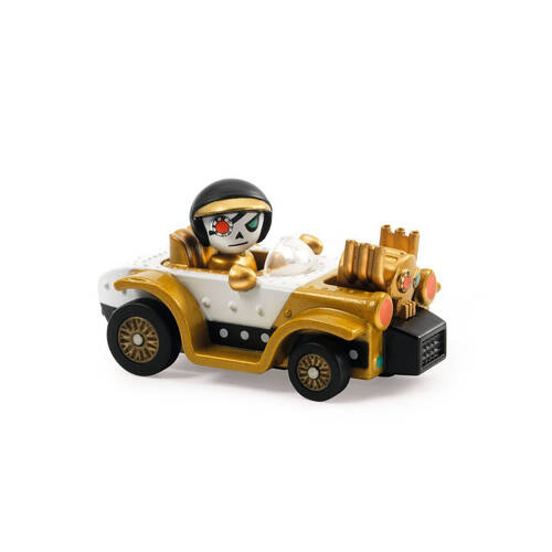 Djeco Motor Skull Crazy Motors Kids Miniature Toy Car 3y+/4x7x4cm Silver/Gold