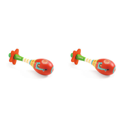 2PK Djeco Animambo Maracas Kids/Childrens Musical Play Toy 12m+