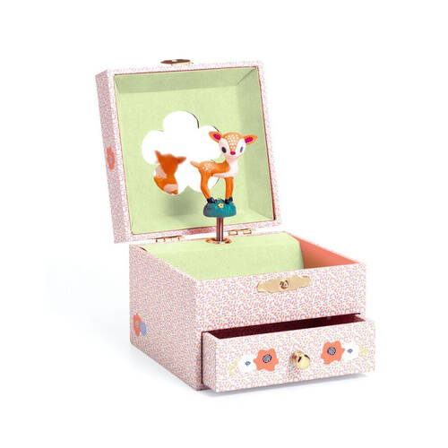 Djeco Woodland Fawn Music Box 12.4cm Kids Decor Toy 4y+