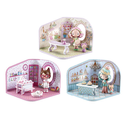Djeco Rosalie/Charlie/Milou Tinyly Tinyshop 11x12cm Miniature Toy Set Kids 4y+