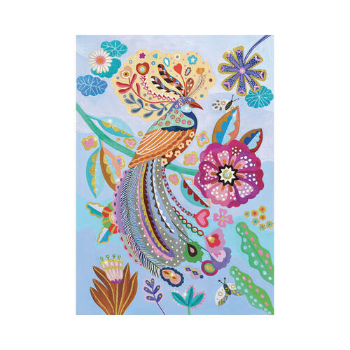 50pc Djeco Sparkling Bird Glitter Wizzy Puzzle Kids Game 34x48cm 5y+