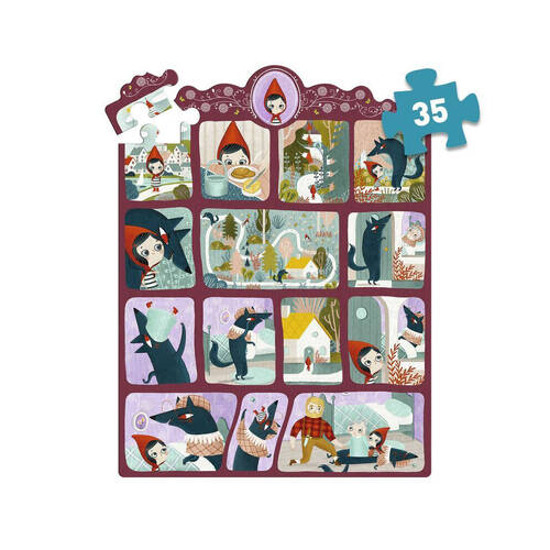 35pc Djeco Little Red Riding Hood Story Puzzle Kids Game 33x45cm 3y+
