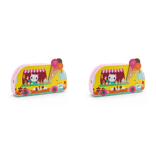 32pc Djeco Ice Cream Truck Silhouette Puzzle Game 22x12cm 3y+