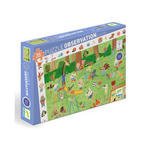 35pc Djeco Little Friends Garden Obervation Puzzle Game 61x38cm 3y+
