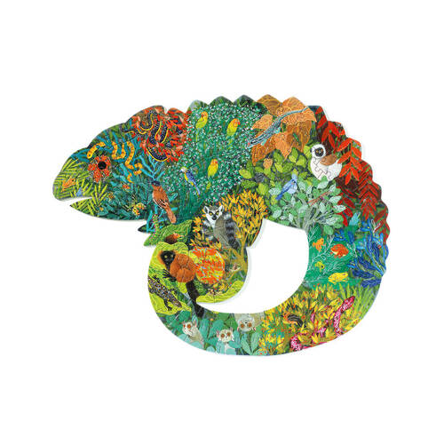 150pc Djeco Chameleon Shaped Art Puzzle Game 34x23cm 6y+