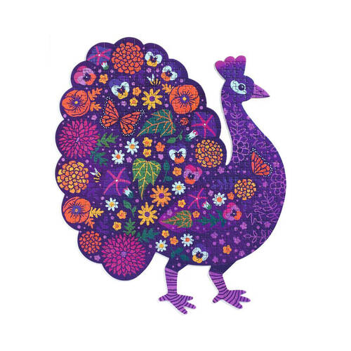 500pc Djeco Peacock Shaped Art Puzzle Game 47x57cm 8y+