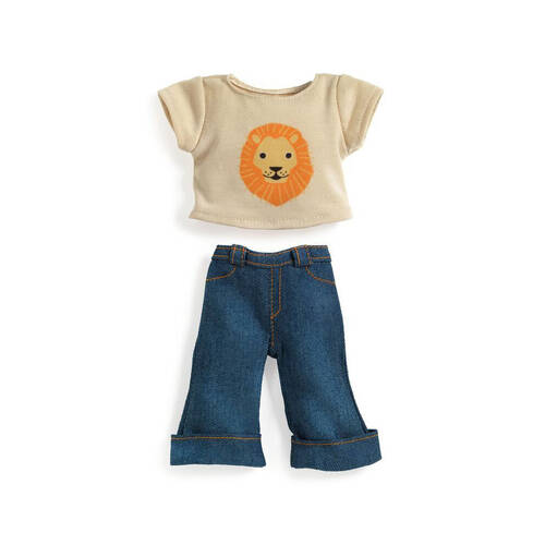 Djeco Lovely Doll Outfit Invory Shirt & Jeans Set Kids Toy 3y+