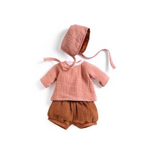 3pc Djeco Baby Doll's Outfit Kids/Toddler Toy Peach 18m+