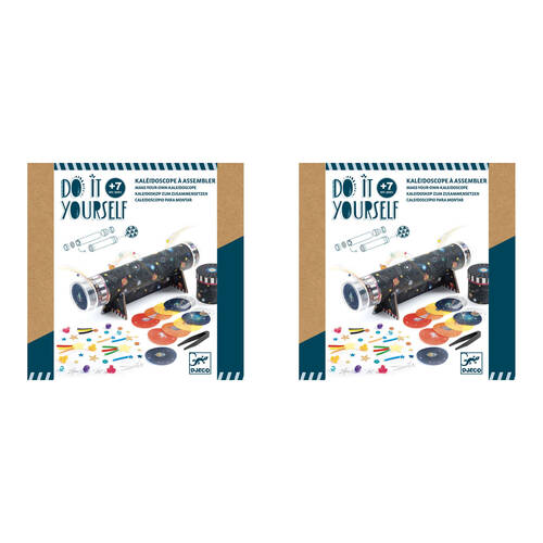 2PK Djeco Do It Yourself Space Kaleidoscope Kids DIY Kit 7y+