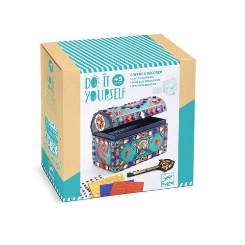 Djeco Do It Yourself Super Treasure Chest & Key Kids Activity Crafting Kit 5y+