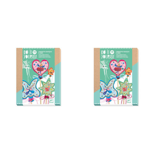 2PK Djeco Do It Yourself Little Fairy Wands Kids DIY Kit 5y+