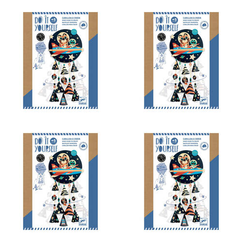4PK Djeco Do It Yourself Stars Wind Chime Kids DIY Kit 6y+