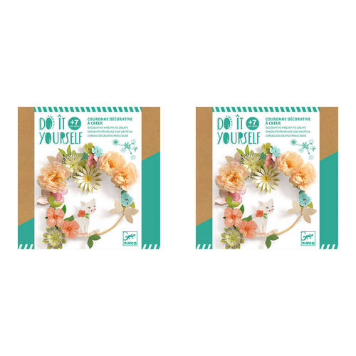 2PK Djeco Do It Yourself Dalia Wreath Kids DIY Kit 7y+