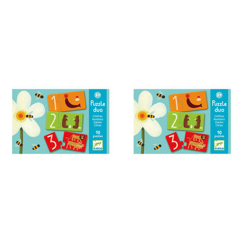 40pc Djeco Duo Numbers Jigsaw Puzzle Kids Game 2y+