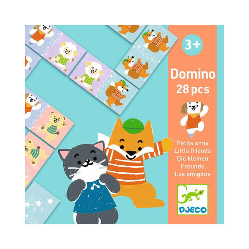 28pc Djeco Little Friends Domino Kids Board Game 3y+