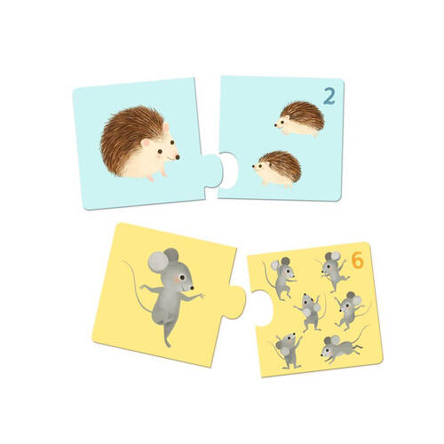 24pc Djeco Duo Baby Animals Puzzle Kids Educational Game 2y+