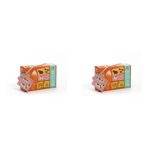 48pc Djeco Duo Baby Animals Puzzle Kids Educational Game 2y+