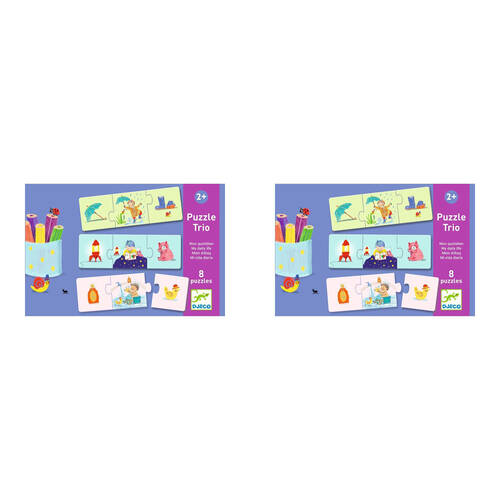 48pc Djeco My Daily Life Trio Puzzle Kids Educational Game 2y+