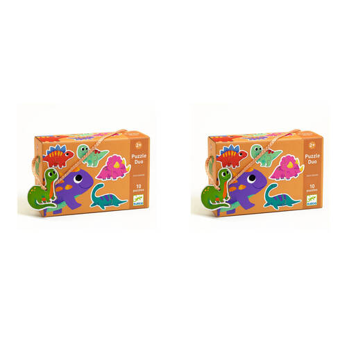 40pc Djeco Duo Dinosaur Jigsaw Puzzle Kids Educational Game 2y+