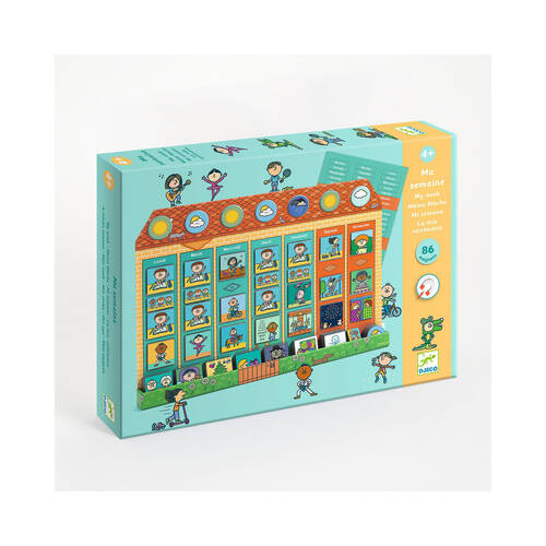 Djeco My Week Giant Magnetic Kids/Children Board Game 4y+