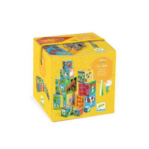 Djeco My Friends Blocks Kids/Children Stacking Toy Set 12m+