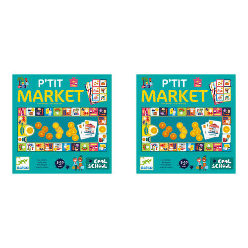 2PK Djeco Little Market Buying Kids Educational Board Game 5y+