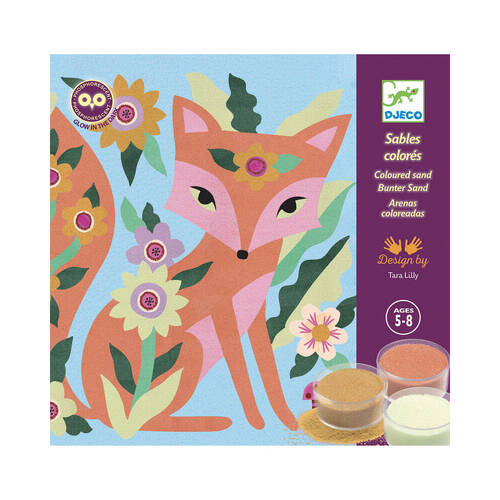 Djeco Garden Lights Coloured Sand Kids Craft Kit 5y+