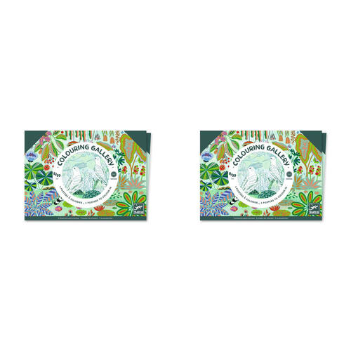 2PK Djeco Wilderness Colouring Gallery Kids Art Activity 8y+