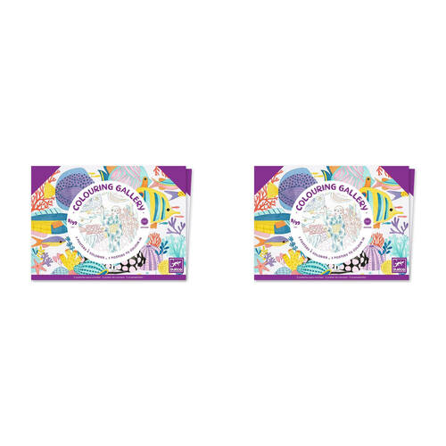 2PK Djeco Japan Colouring Gallery Kids Art Activity 8y+