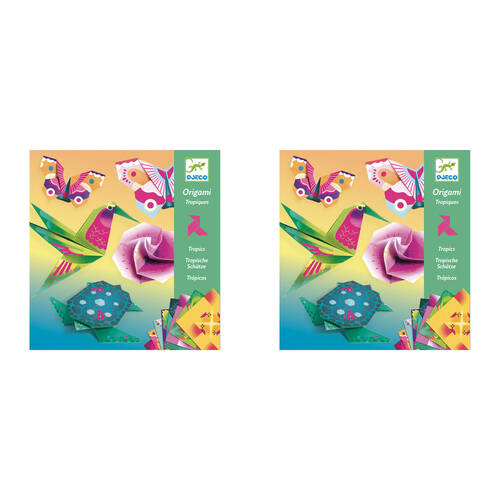 2PK Djeco Tropics Origami Kids Art/Craft Activity Kit 7y+