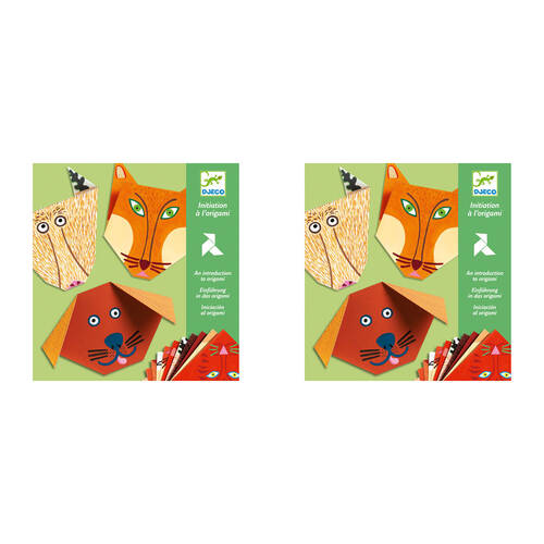 2PK Djeco Animals Origami Kids Art/Craft Activity Kit 4y+