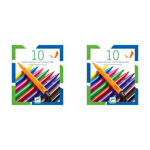 20pc Djeco Classic Felt Brushes Colouring Pens Kids/Children 6y+