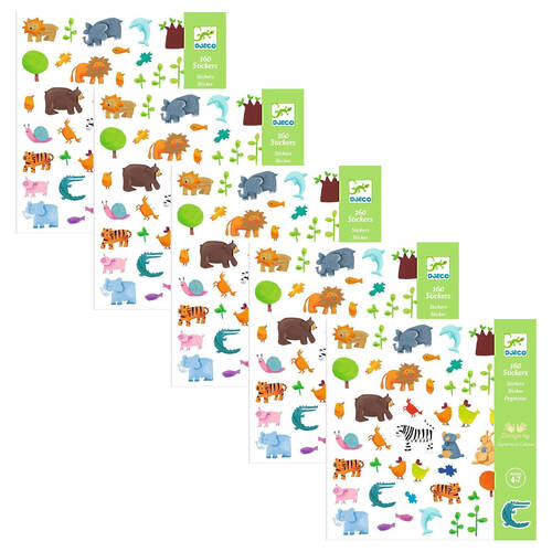 800pc Djeco Animals Decorative Stickers Kids/Children 3y+
