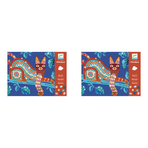 2PK Djeco Oaxacan Cat Mosaic Art/Craft Kids Activity Creative Kit 4y+