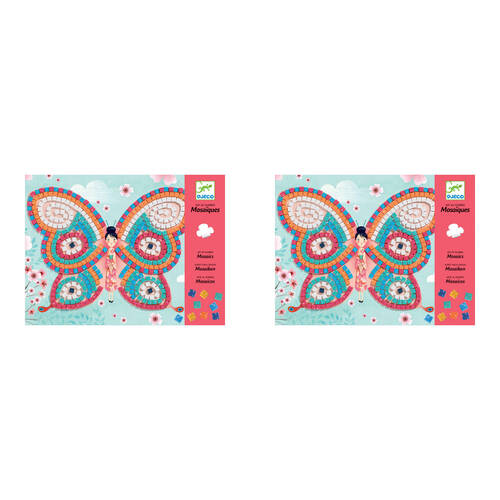 2PK Djeco Butterflies Mosaic Art/Craft Kids Activity Creative Kit 4y+