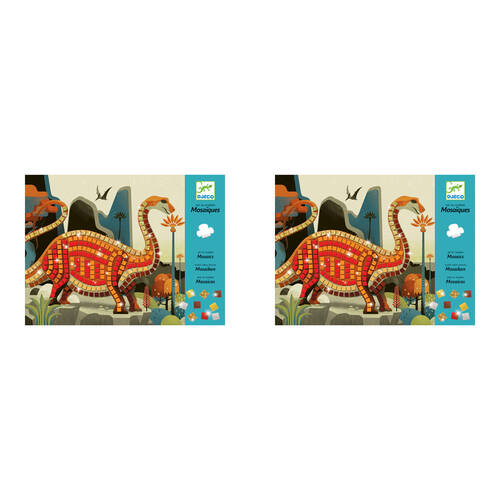 2PK Djeco Dinosaurs Mosaic Art/Craft Kids Activity Creative Kit 4y+