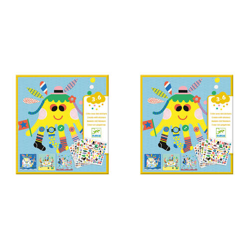 320pc Djeco Sea Creatures Stickers Set Kids Art/Craft 3y+