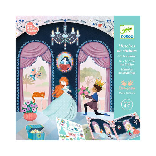 160pc Djeco Life in the Castle Stickers Set Kids Art/Craft 4y+