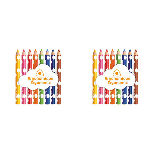 16pc Djeco Little Ones Coloured Pencil Kids Art Drawing 18m+