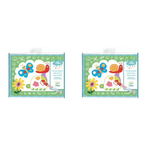 2PK Djeco Magic Scribbles Water Colouring Kids Activity Set 18m+