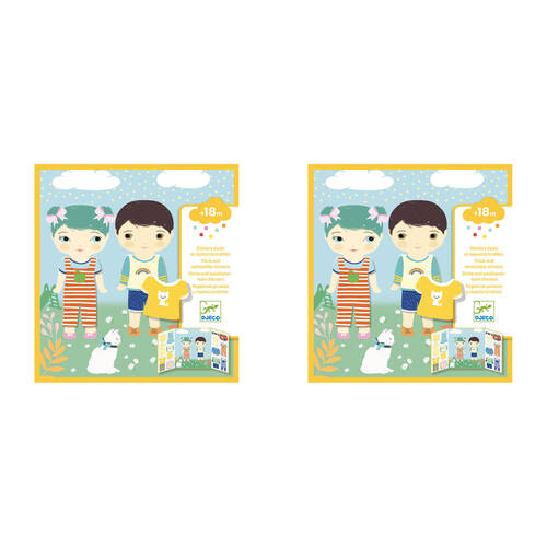 2PK Djeco Clothes Stickers Set Kids/Children Activity Play 18m+