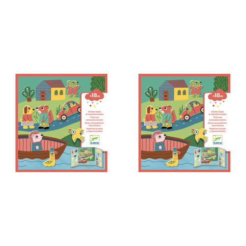 2PK Djeco Animals Stickers Set Kids/Children Activity Play 18m+