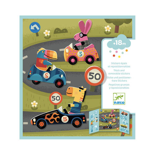 Djeco Cars Stickers Set Kids/Children Activity Play 18m+