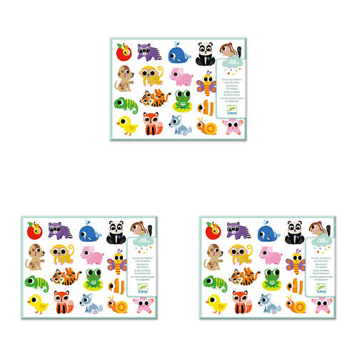 300pc Djeco Baby Animals Puffy Stickers Kids Stationery Decals 3y+