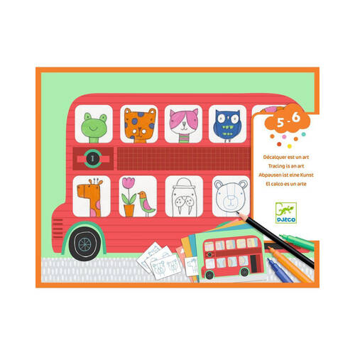 Djeco Tracing Is An Art Colouring/Painting Activity Set Kids 5y+