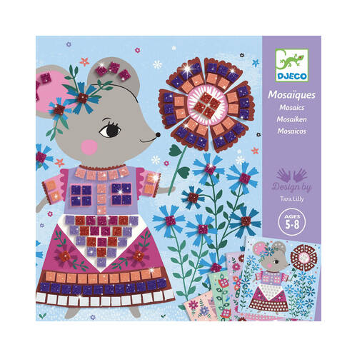 Djeco Lovely Pets Mosaic Kids DIY Creative Craft Kit 5y+