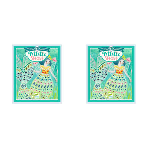 2PK Djeco Watery Waves Artistic Strass Kids DIY Creative Craft Kit 6y+
