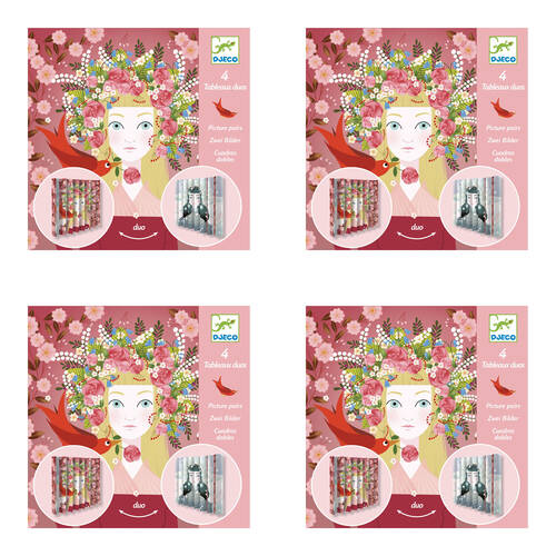 4PK Djeco Lovely Queens Picture Pairs Kids DIY Creative Craft Kit 7y+
